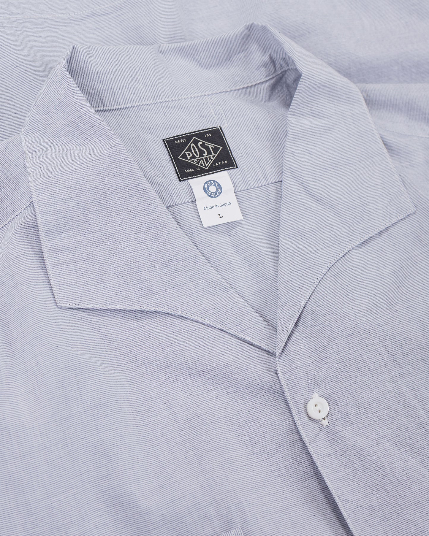 Post O'Alls Fever 2 S/S High Count Broadcloth Grey Stripe