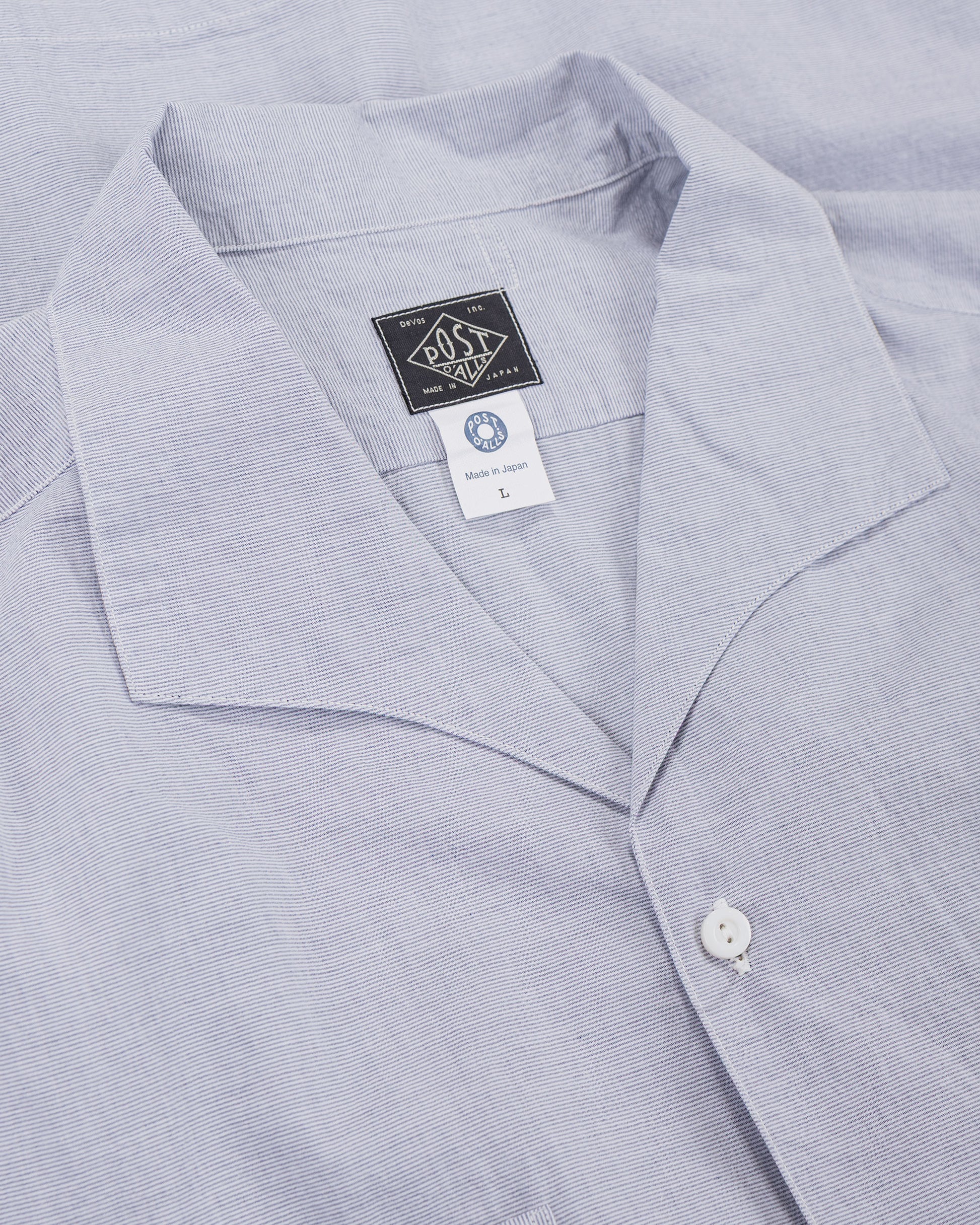 Post O'Alls Fever 2 S/S High Count Broadcloth Grey Stripe