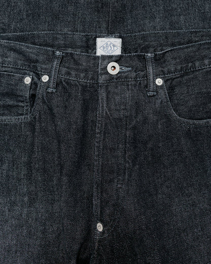 Post O'Alls No.10 Five Pocket 12.oz Denim Black Deep Wash