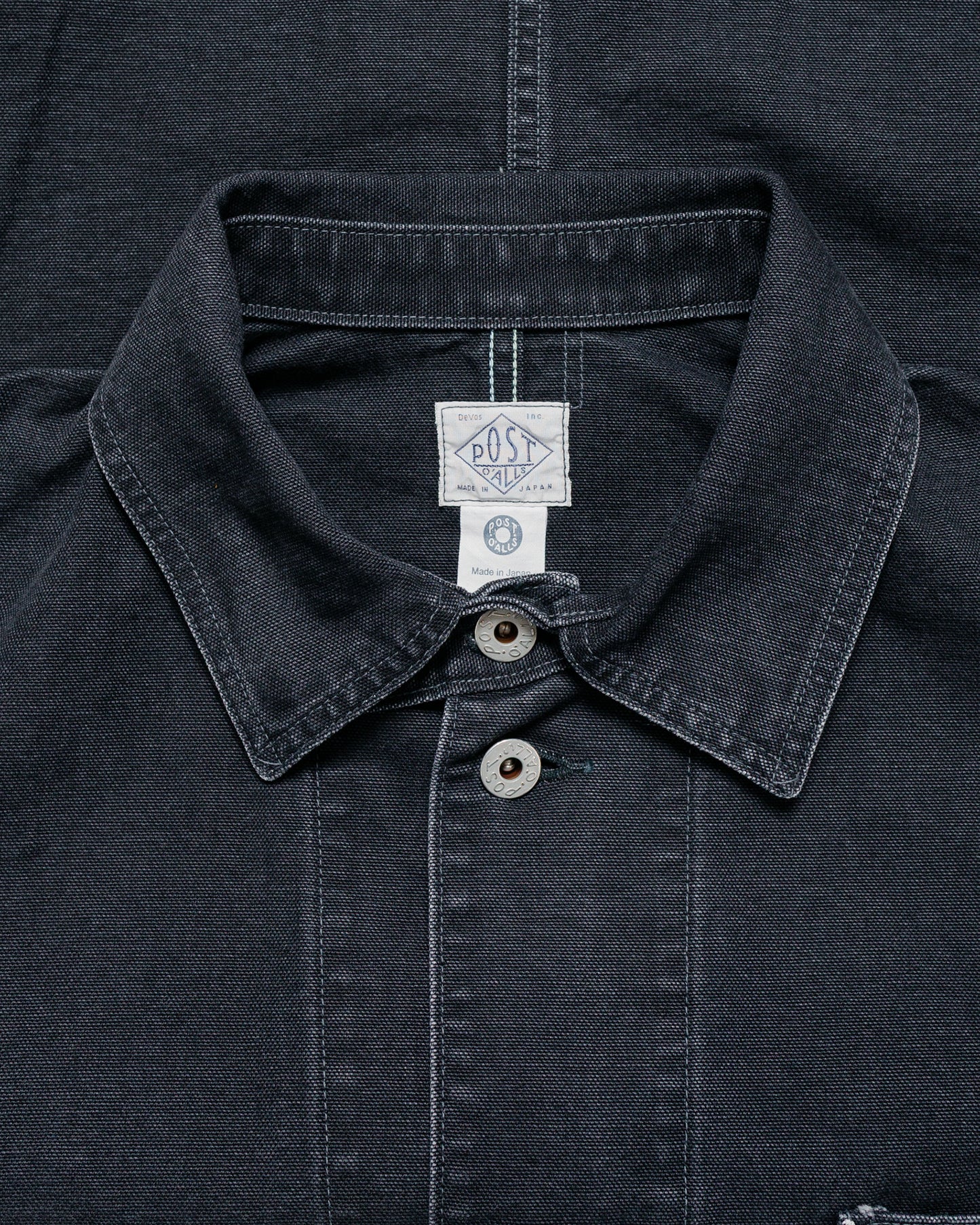 Post O'Alls POST 46 Pigment Dyed Canvas Washed Black