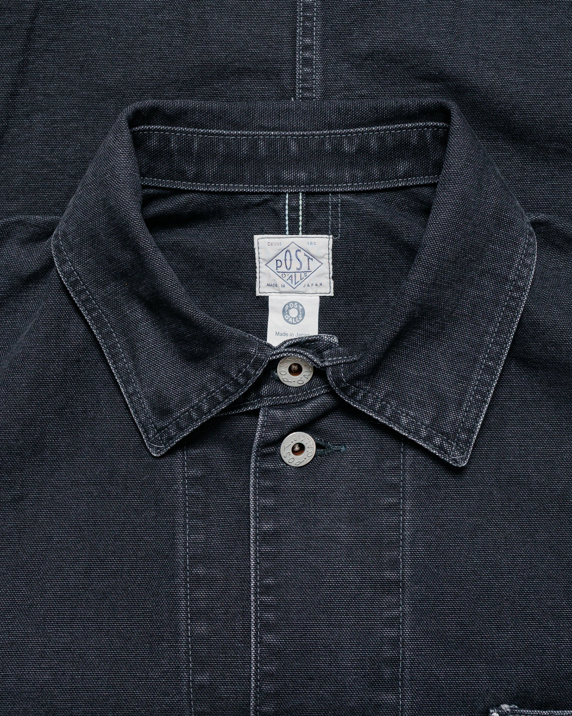 Post O'Alls POST 46 Pigment Dyed Canvas Washed Black