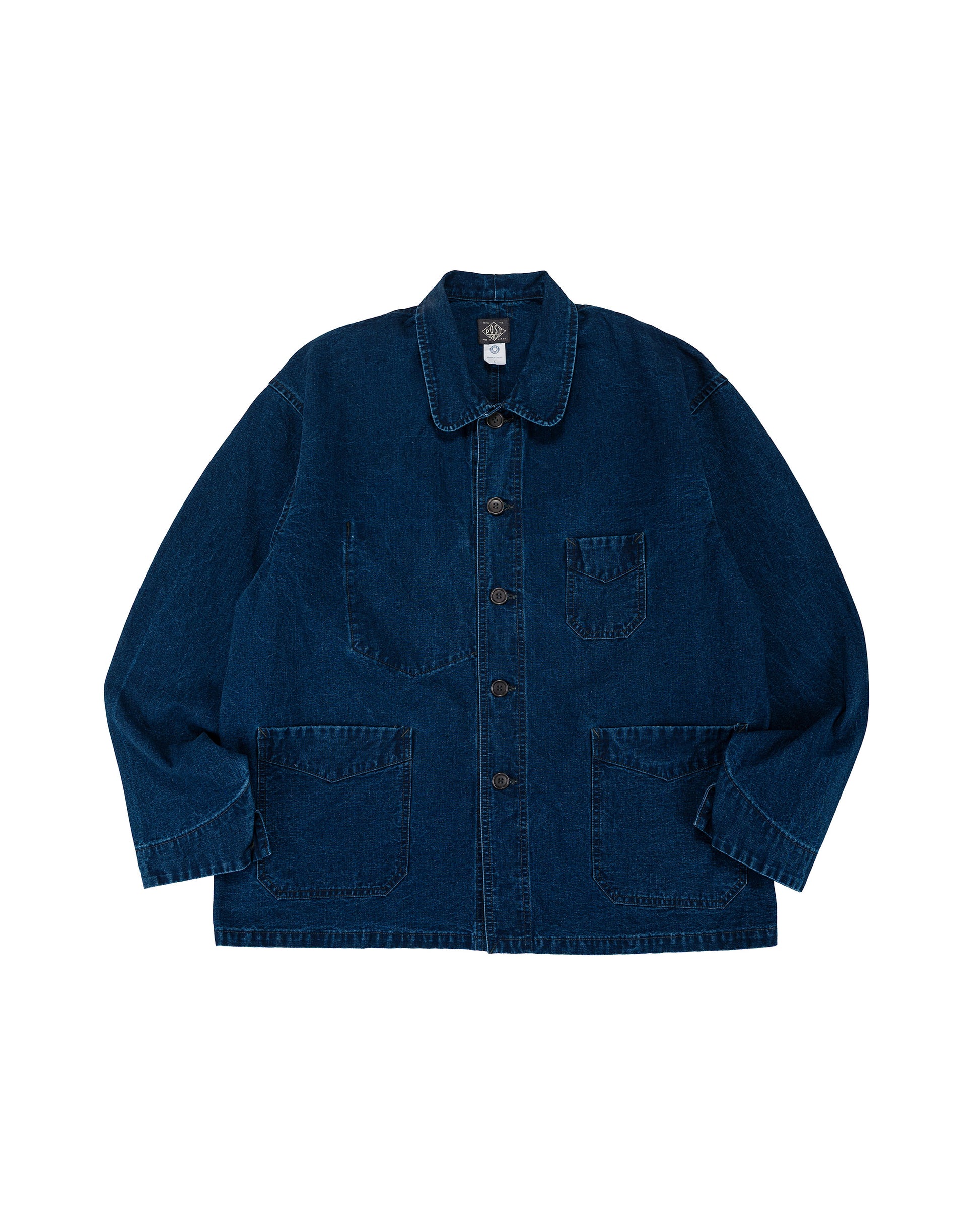 Post O'Alls POST Chinois Travail 2 Vintage Indigo Canvas Deep Washed Indigo