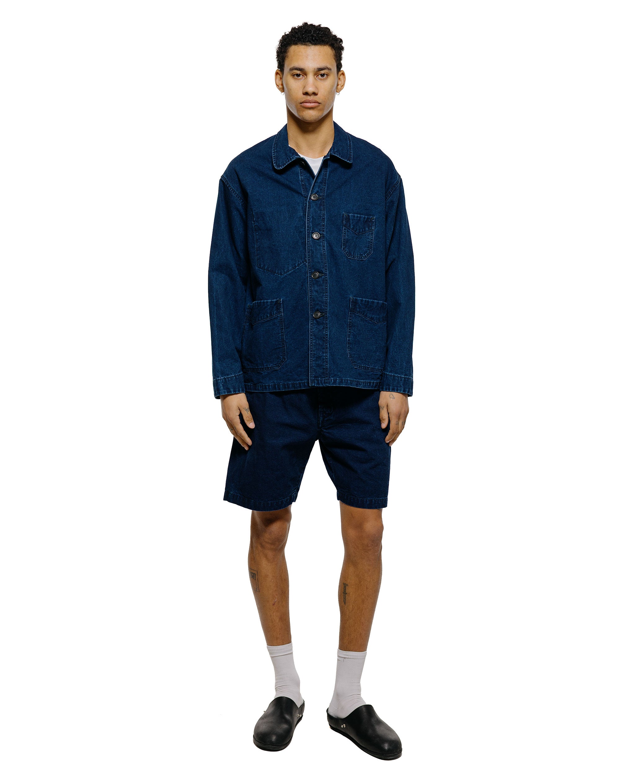 Post O'Alls POST Chinois Travail 2 Vintage Indigo Canvas Deep Washed I
