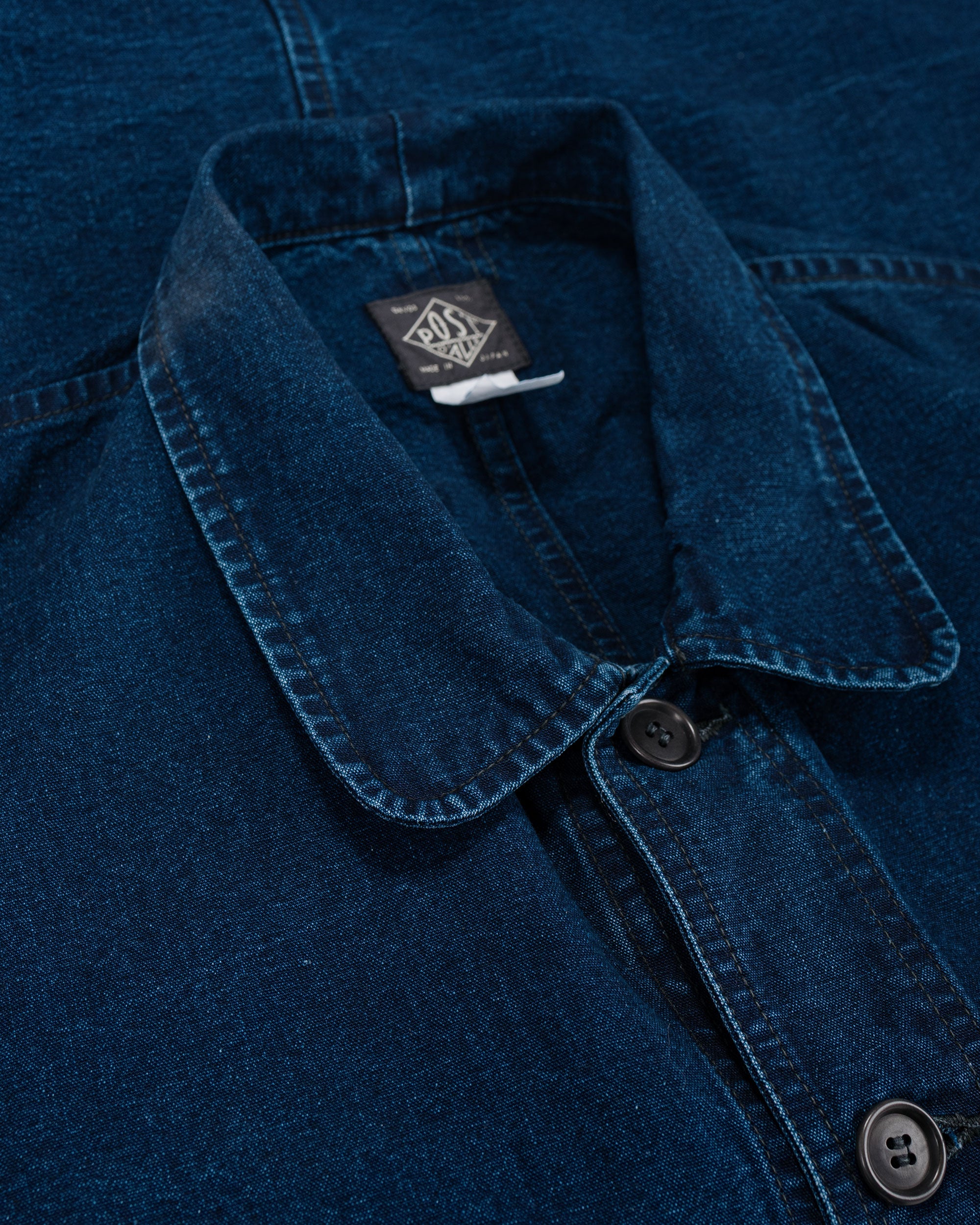 Post O'Alls POST Chinois Travail 2 Vintage Indigo Canvas Deep Washed I