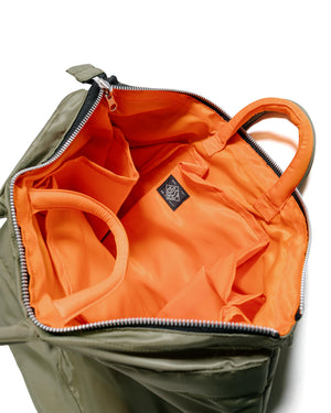 Post O'Alls Reversible Helmet Bag Nylon Twill Olive/Orange detail