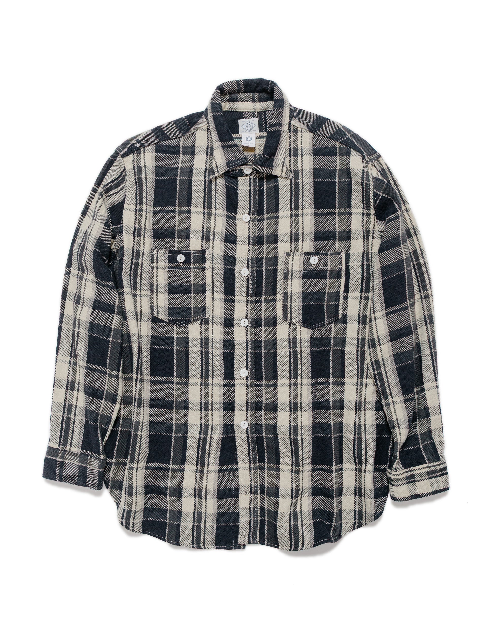 Post O'Alls St. Louis Cotton Flannel Plaid Grey