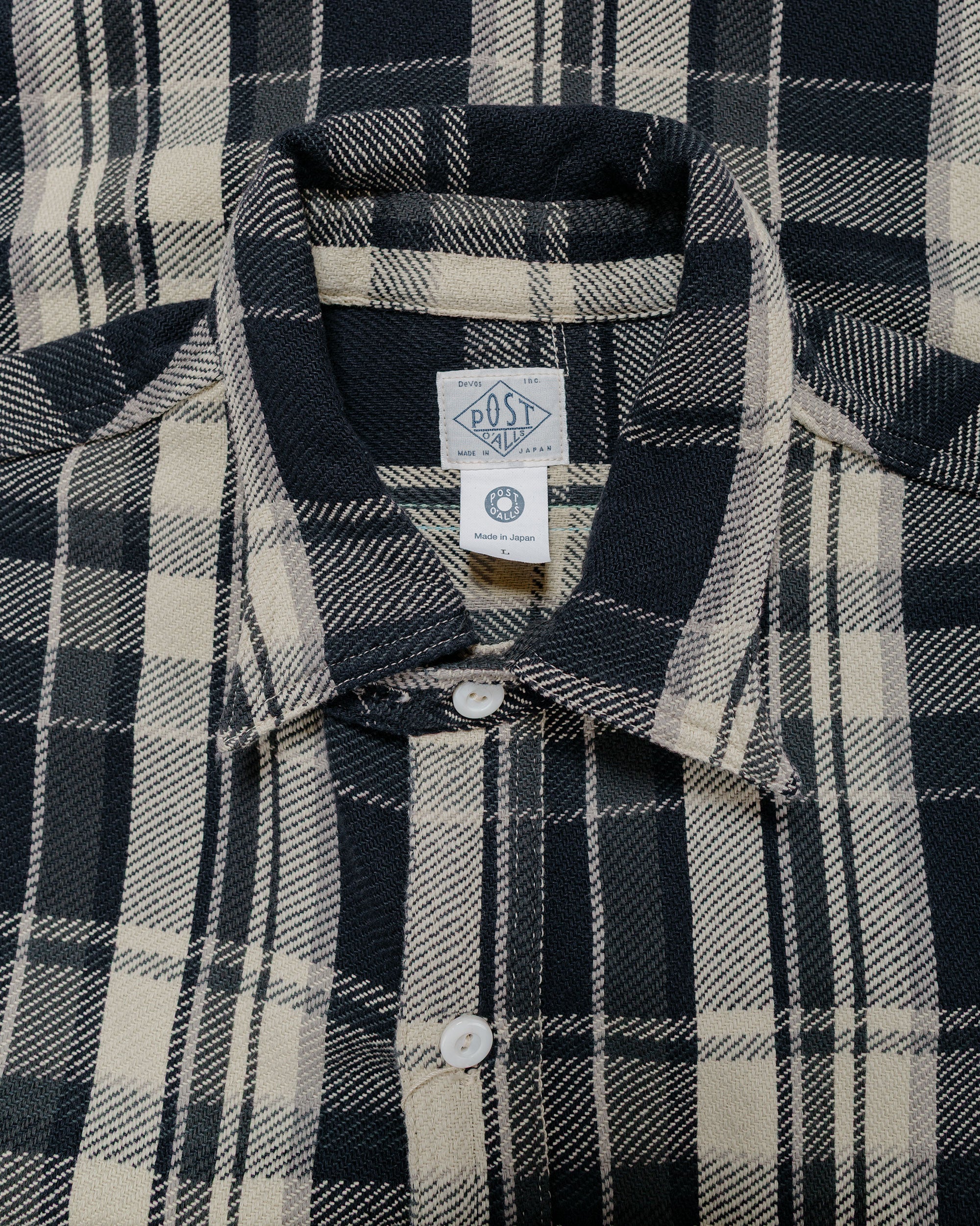 Post O'Alls St. Louis Cotton Flannel Plaid Grey