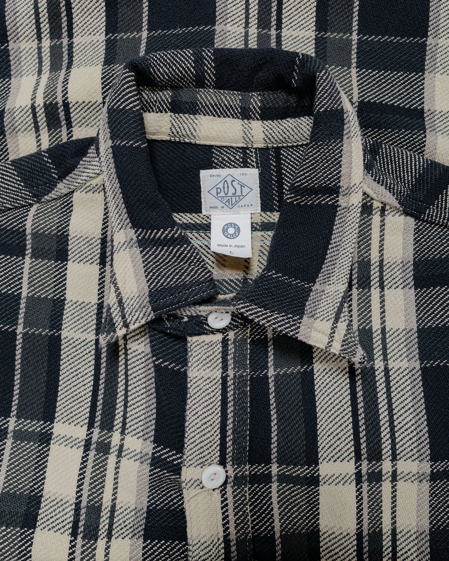 Post O'Alls St. Louis Cotton Flannel Plaid Grey