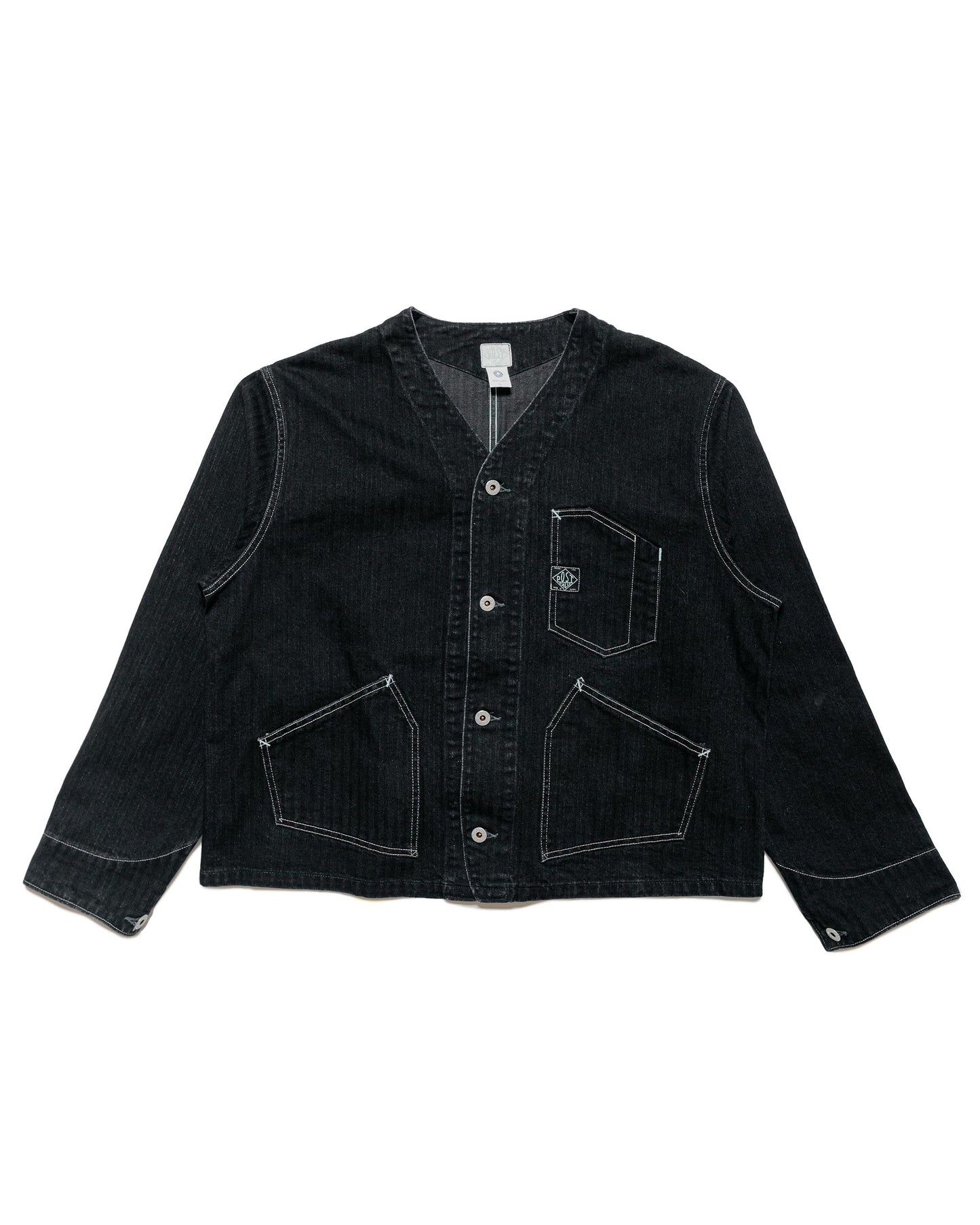 Post O'Alls Stoker's Jacket Herringbone Denim Black