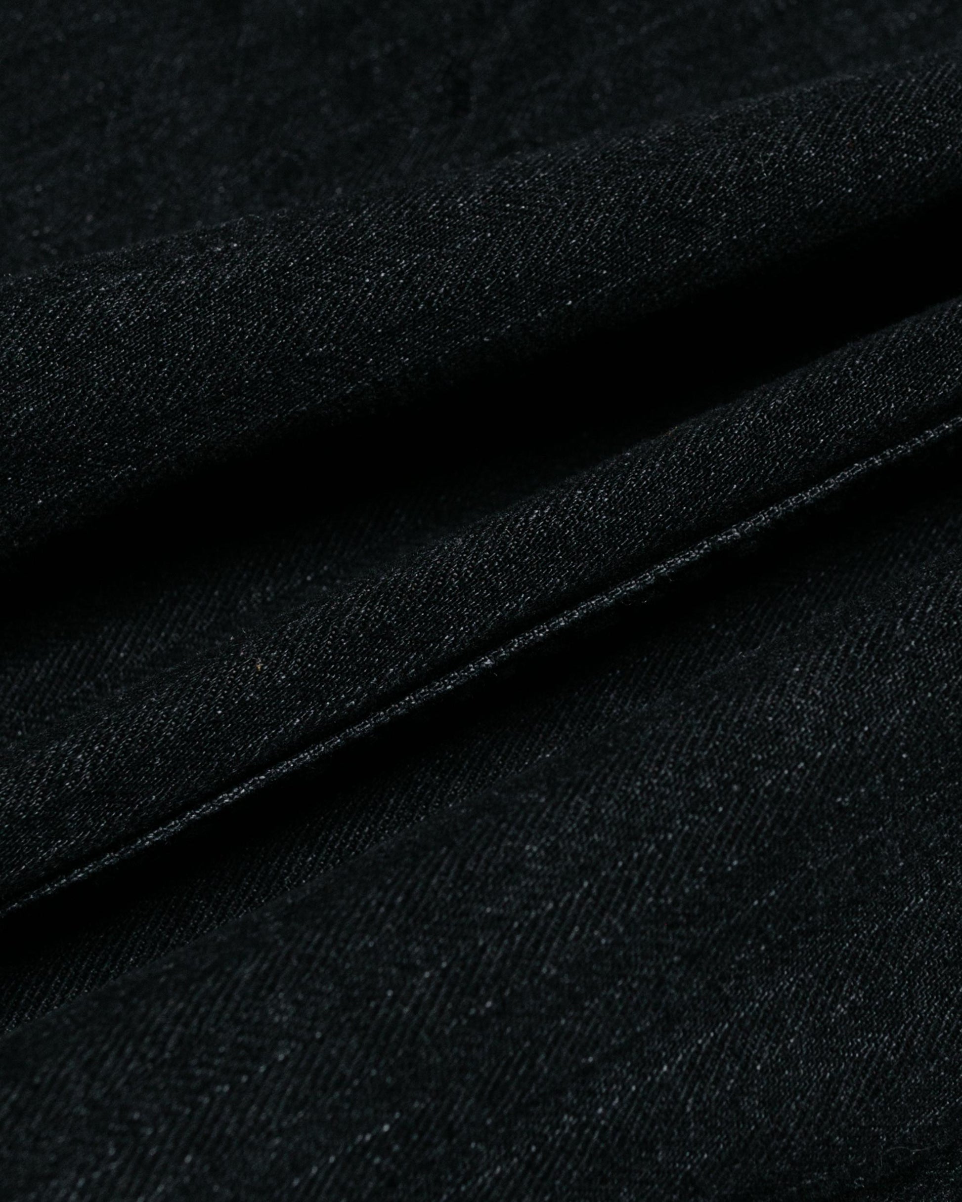 Post O'Alls Stoker's Jacket Herringbone Denim Black fabric