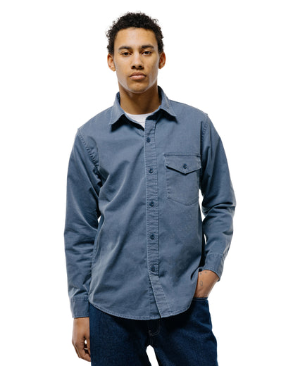 Randy's Garments 1-Pocket Work Shirt Blue 7oz Stone Washed Cotton Cadet Cloth