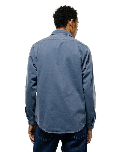 Randy's Garments 1-Pocket Work Shirt Blue 7oz Stone Washed Cotton Cadet Cloth