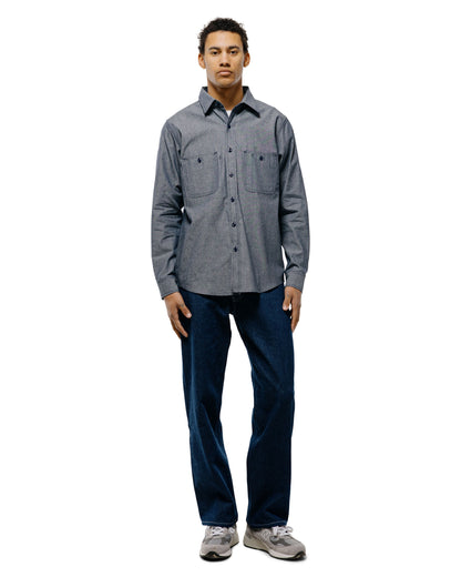 Randy's Garments 3-Pocket Work Shirt Cotton Washed Chambray Indigo