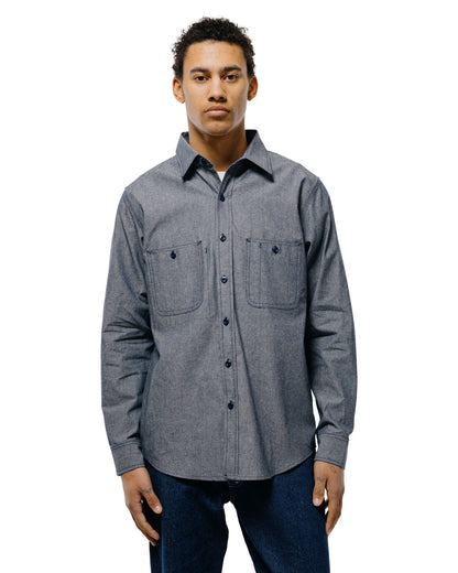 Randy's Garments 3-Pocket Work Shirt Cotton Washed Chambray Indigo