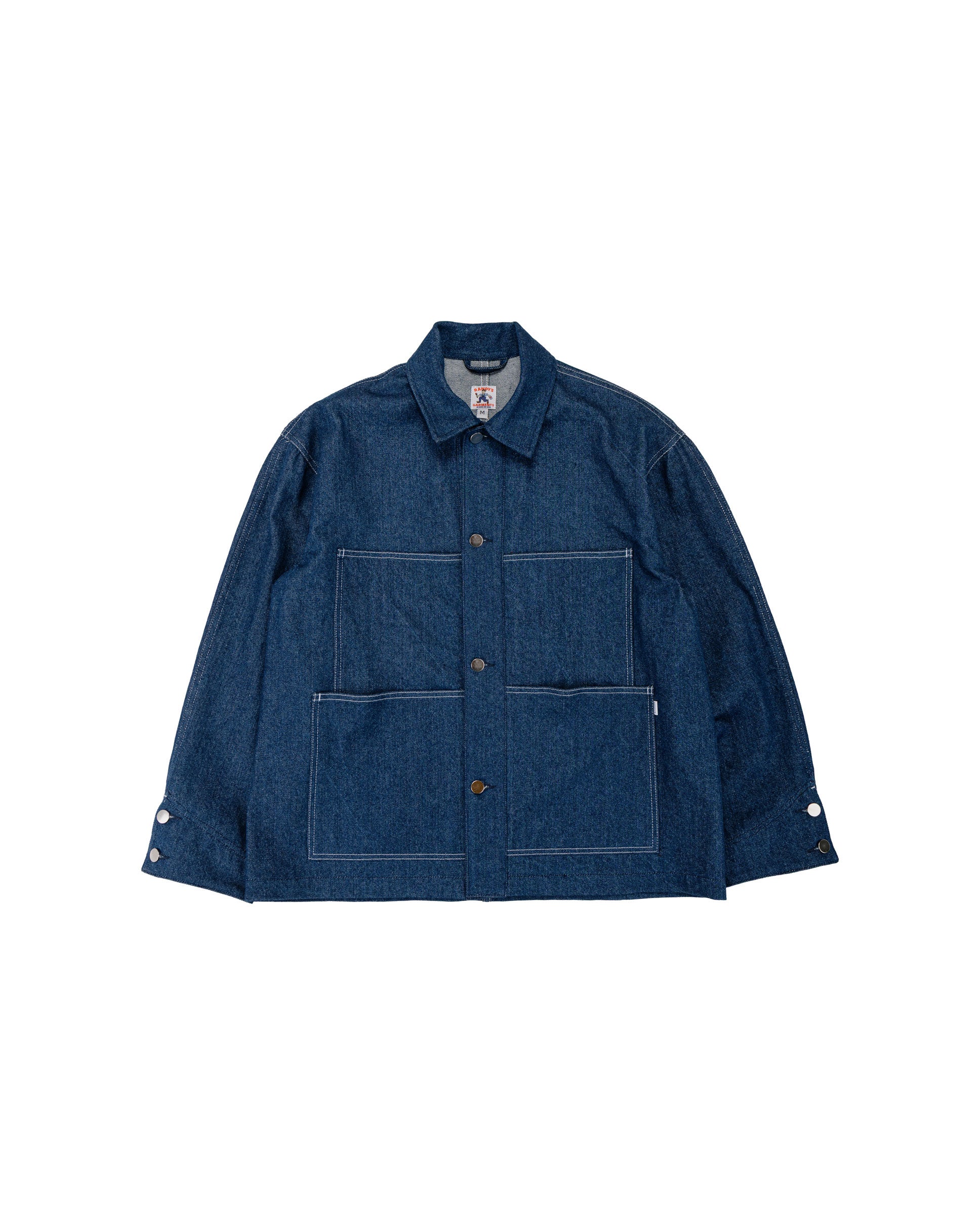 Randy's Garments Chore Coat Scoured Indigo 12oz Cotton Denim