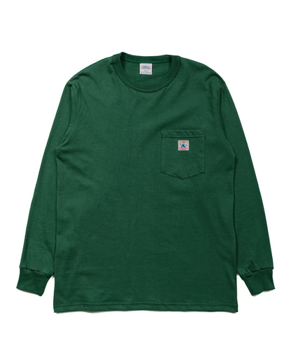 Randy's Garments Long-Sleeve Pocket Tee Dark Green