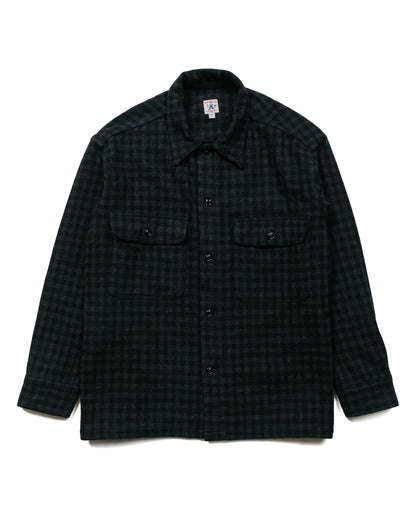 Randy's Garments Wool Check Over Shirt Dark Gray