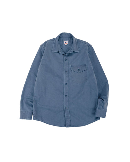 Randy's Garments 1-Pocket Work Shirt Blue 7oz Stone Washed Cotton Cadet Cloth