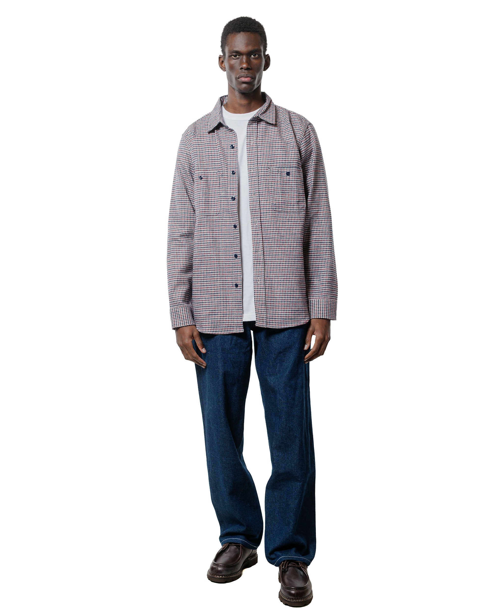 Randy's Garments 3-Pocket Work Shirt Cotton Heavy Brushed Houndstooth
