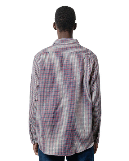 Randy's Garments 3-Pocket Work Shirt Cotton Heavy Brushed Houndstooth Blue/Red