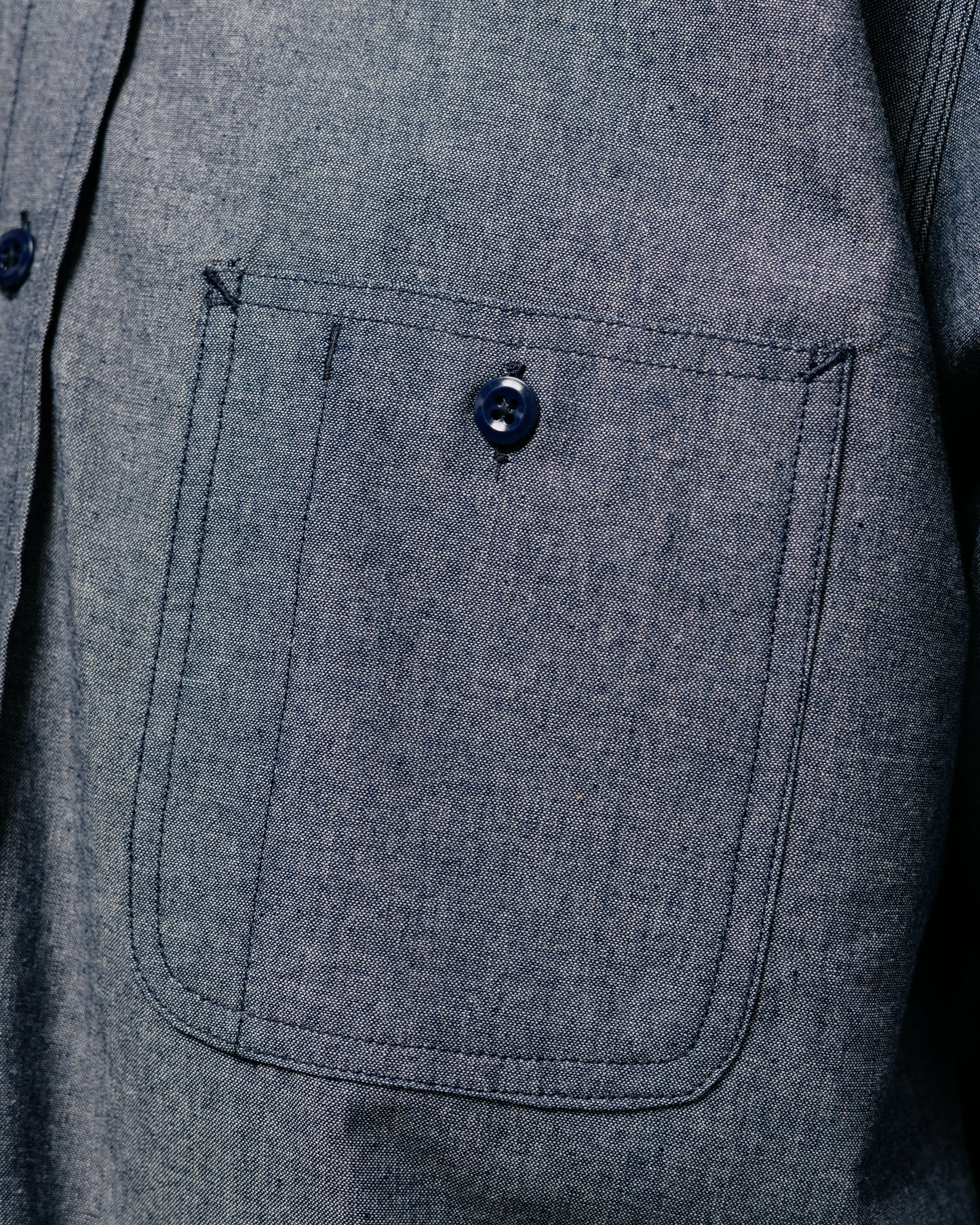Randy's Garments 3-Pocket Work Shirt Cotton Washed Chambray Indigo