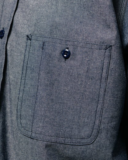 Randy's Garments 3-Pocket Work Shirt Cotton Washed Chambray Indigo