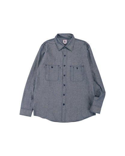 Randy's Garments 3-Pocket Work Shirt Cotton Washed Chambray Indigo