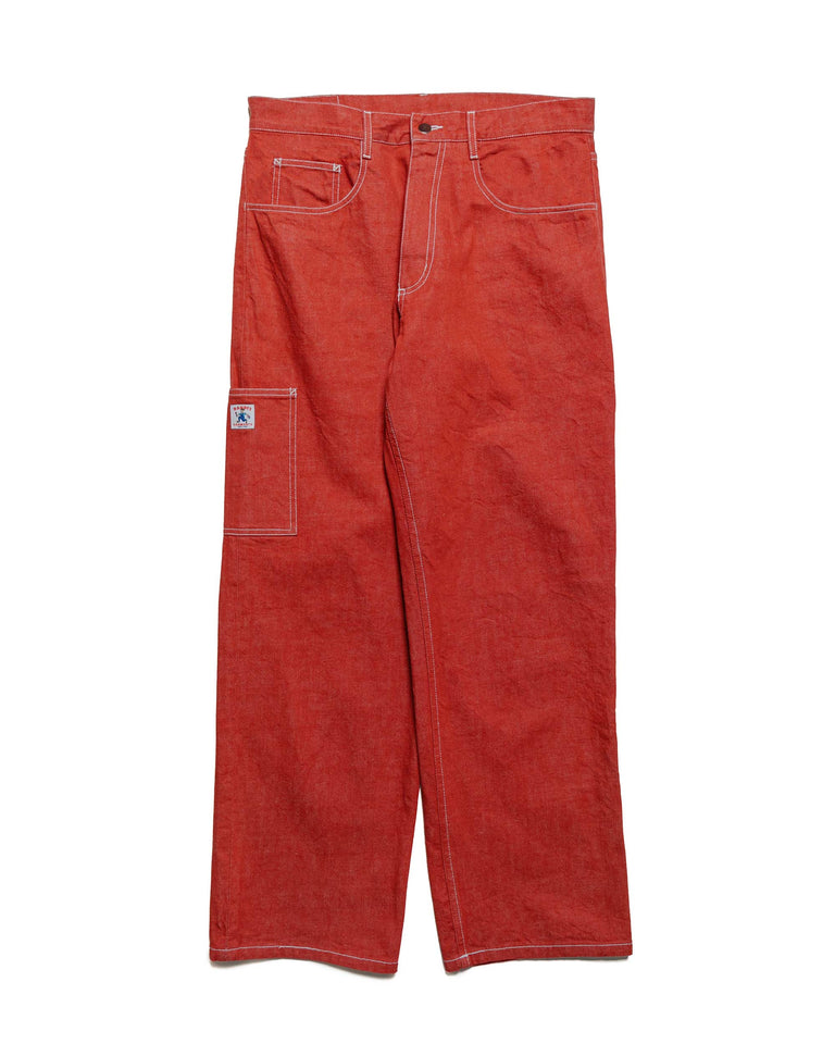 Randy's Garments 7-Pocket Jean 13.75oz Laundered Uncut Selvedge Denim Red 