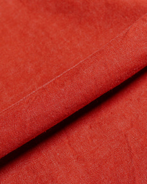 Randy's Garments 7-Pocket Jean 13.75oz Laundered Uncut Selvedge Denim Red fabric