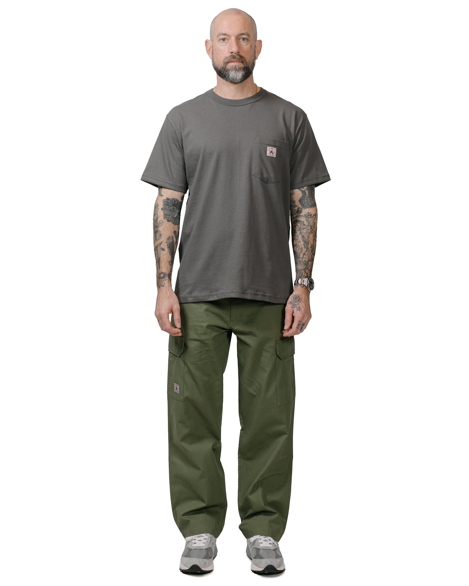 Randy's Garments Cargo Pant Cotton Ripstop Olive model full