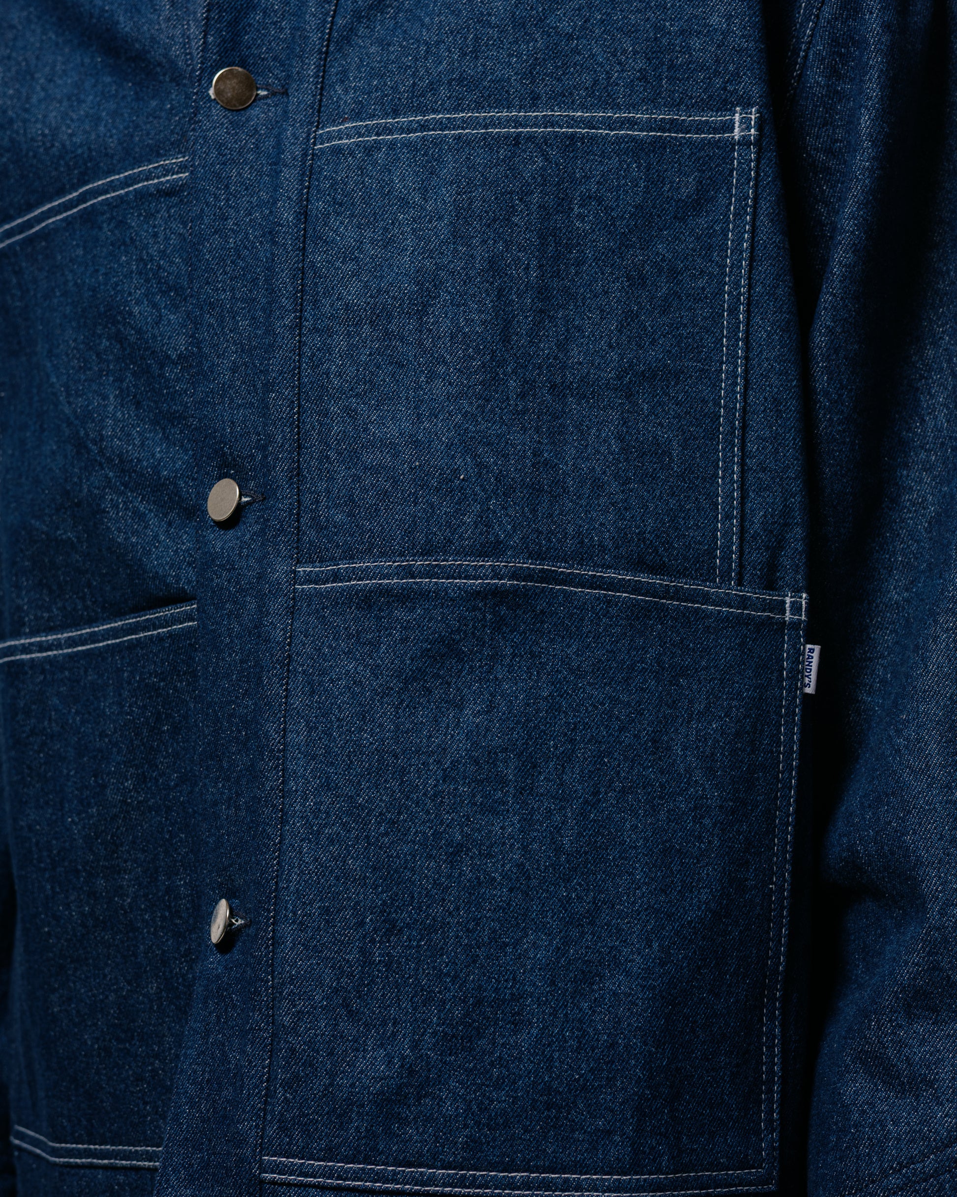 Randy's Garments Chore Coat Scoured Indigo 12oz Cotton Denim