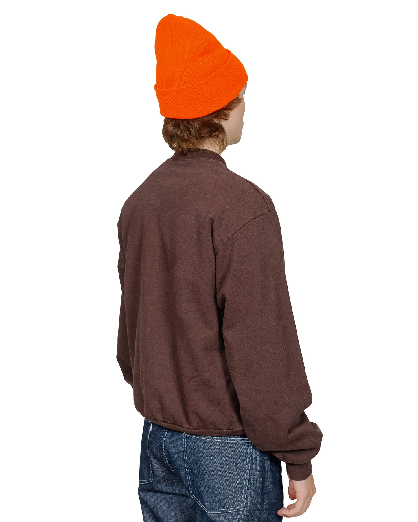 Randy's Garments Heavyweight Crewneck Dust Brown model back