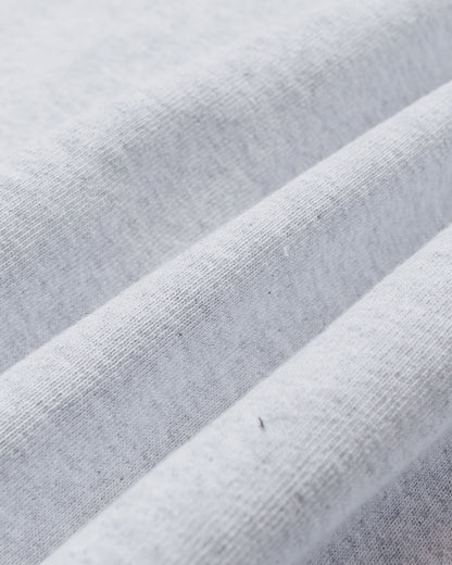 Randy's Garments Heavyweight Logo Cross-Neck Hoodie Heather Grey 14oz Cotton Poly