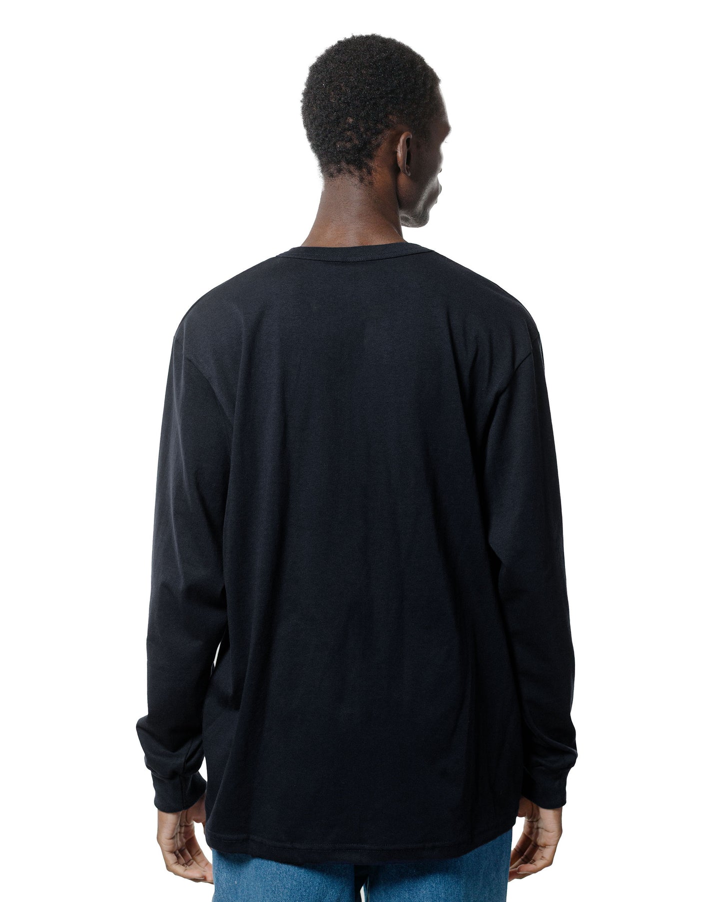 Randy's Garments Long-Sleeve Pocket Tee Black