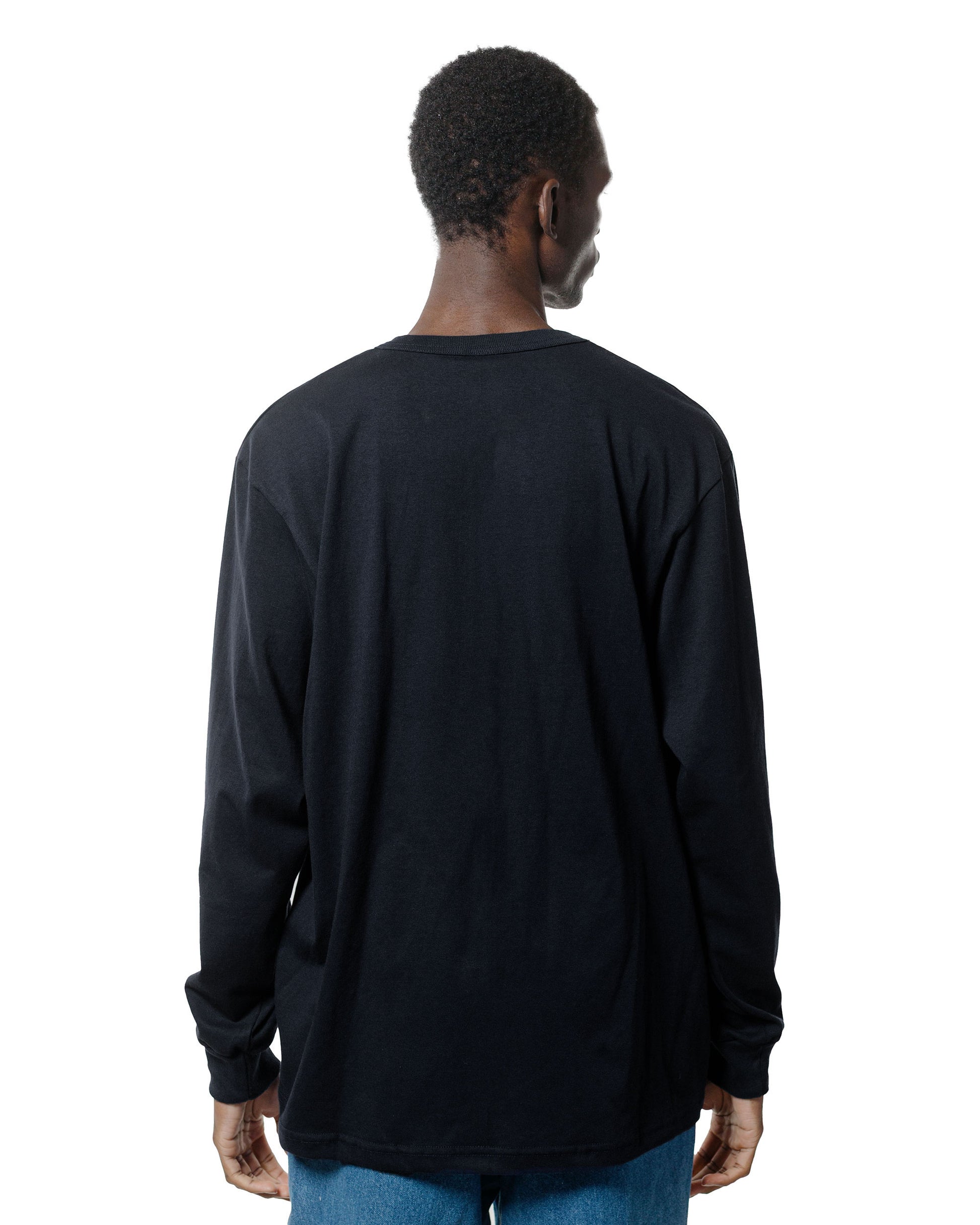 Randy's Garments Long-Sleeve Pocket Tee Black