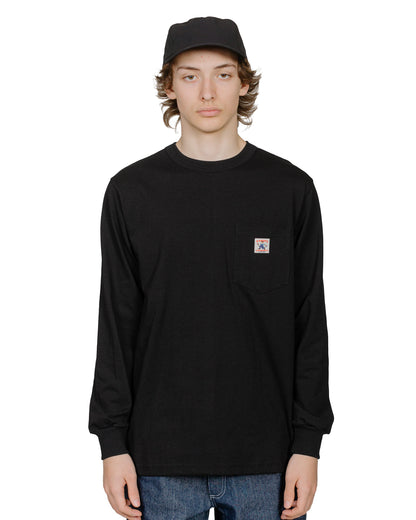 Randy's Garments Long-Sleeve Pocket Tee Black model front