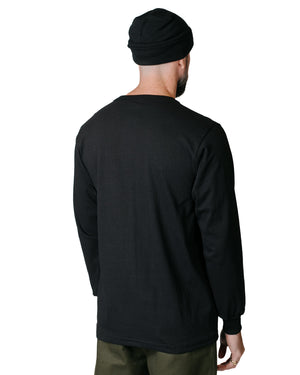 Randy's Garments Long-Sleeve Pocket Tee Black model back
