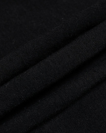 Randy's Garments Long-Sleeve Pocket Tee Black fabric