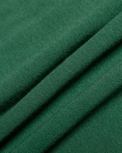 Randy's Garments Long-Sleeve Pocket Tee Dark Green fabric