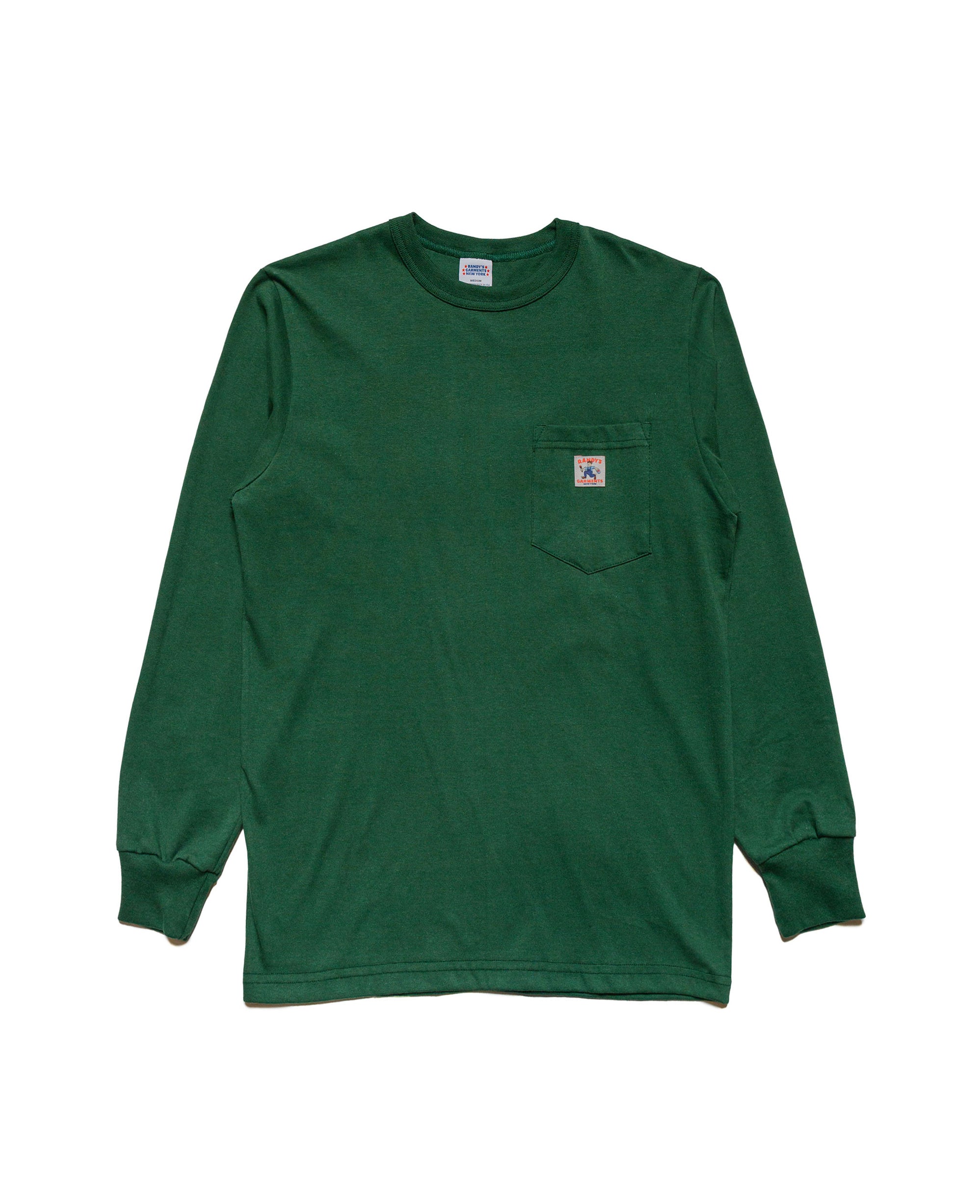 Randy's Garments Long-Sleeve Pocket Tee Dark Green