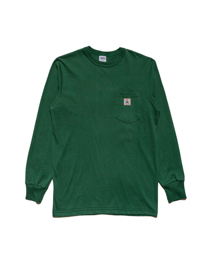 Randy's Garments Long-Sleeve Pocket Tee Dark Green