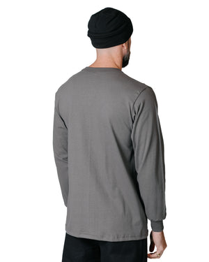 Randy's Garments Long-Sleeve Pocket Tee Grey model back
