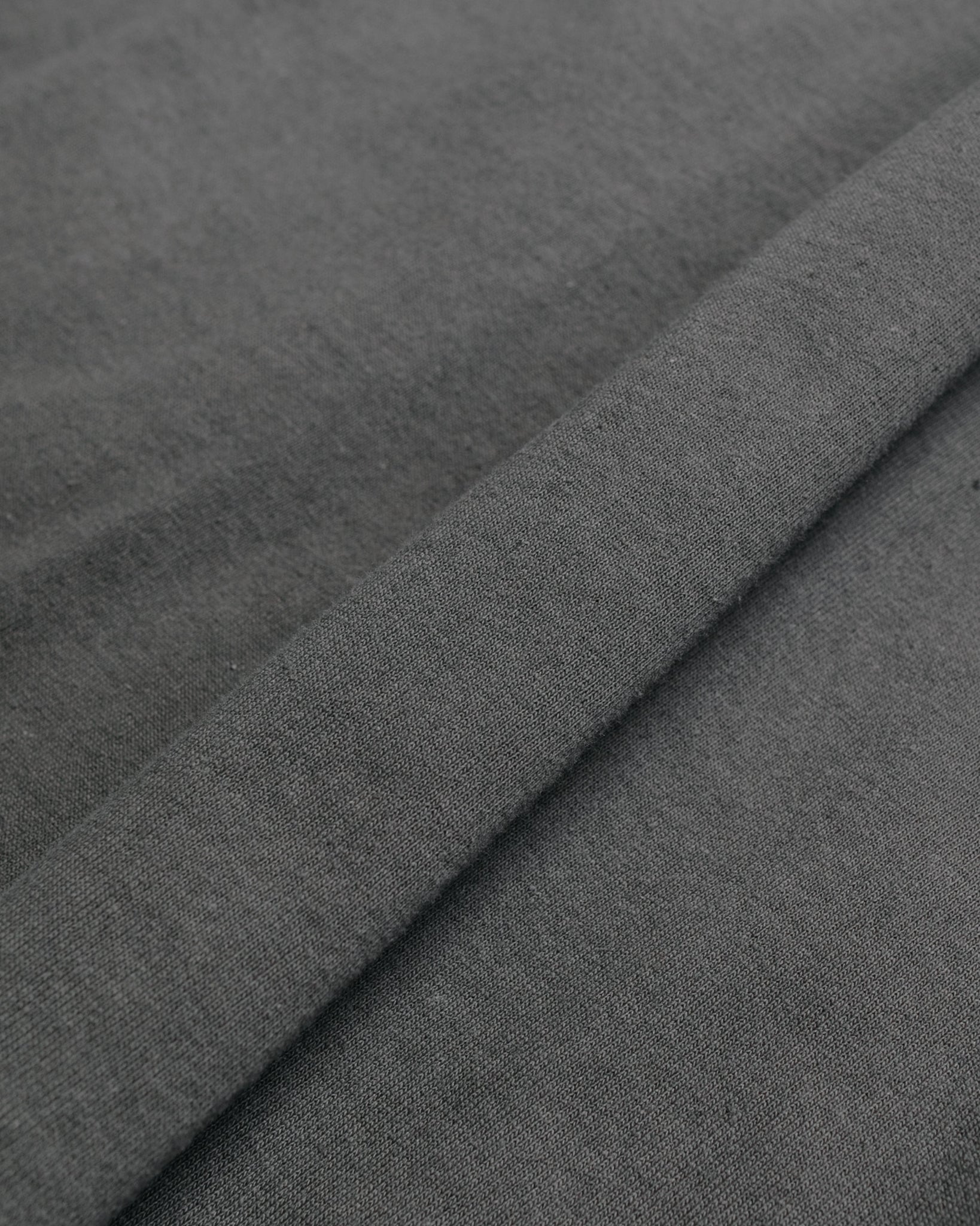 Randy's Garments Long-Sleeve Pocket Tee Grey model fabric