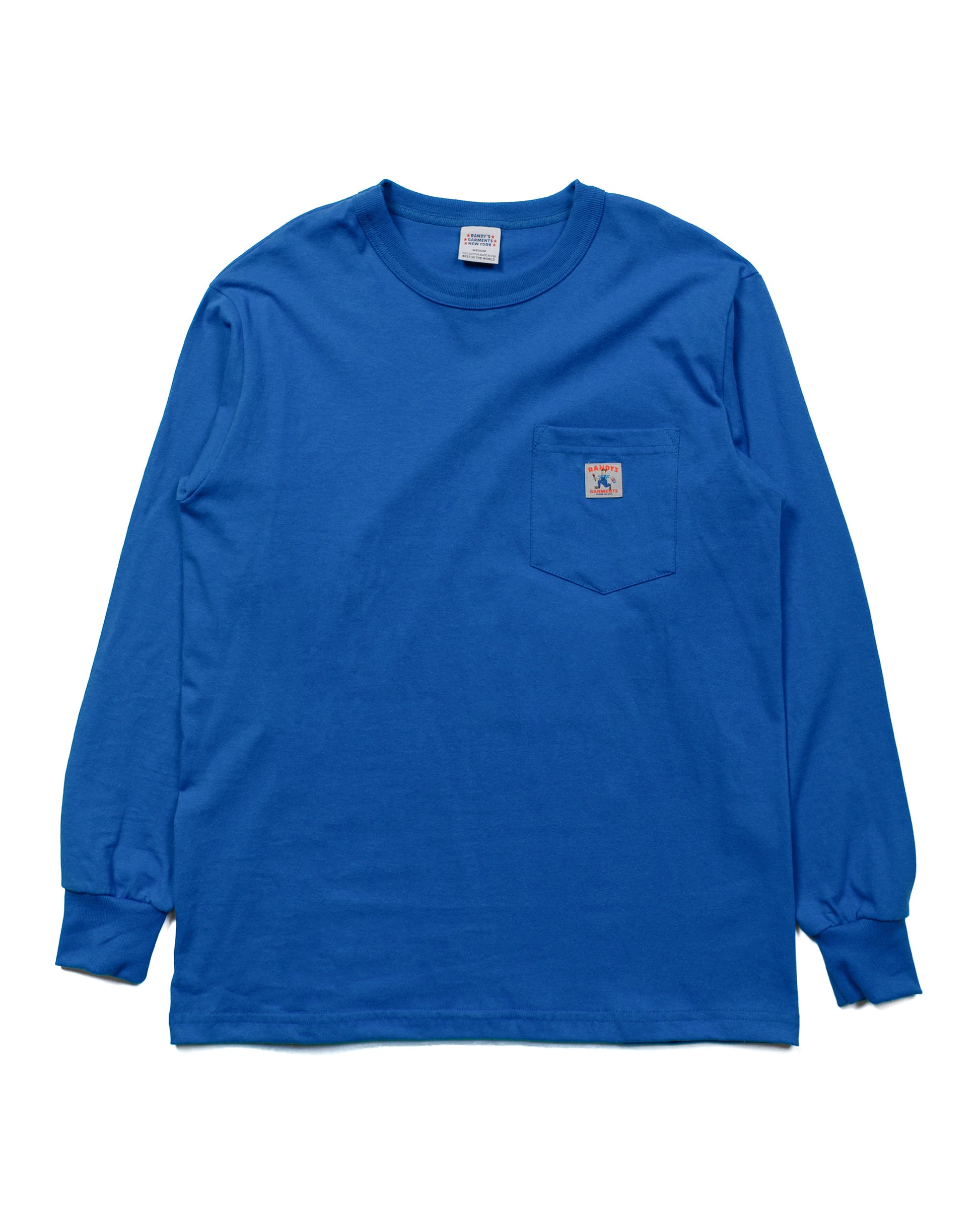 Randy's Garments Long-Sleeve Pocket Tee Royal