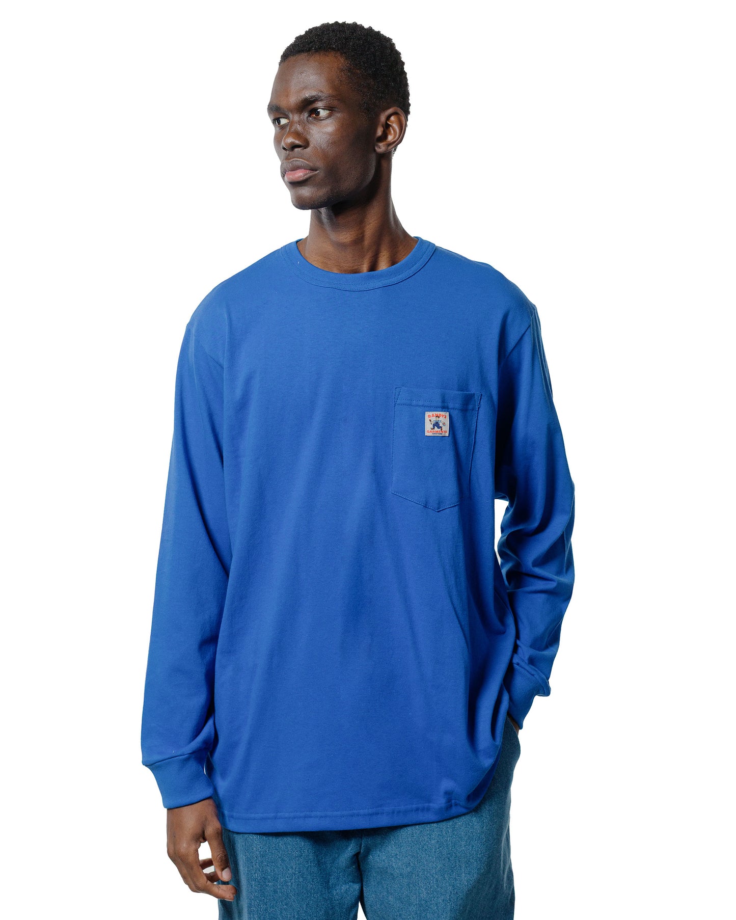 Randy's Garments Long-Sleeve Pocket Tee Royal