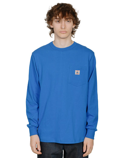 Randy's Garments Long-Sleeve Pocket Tee Royal model front