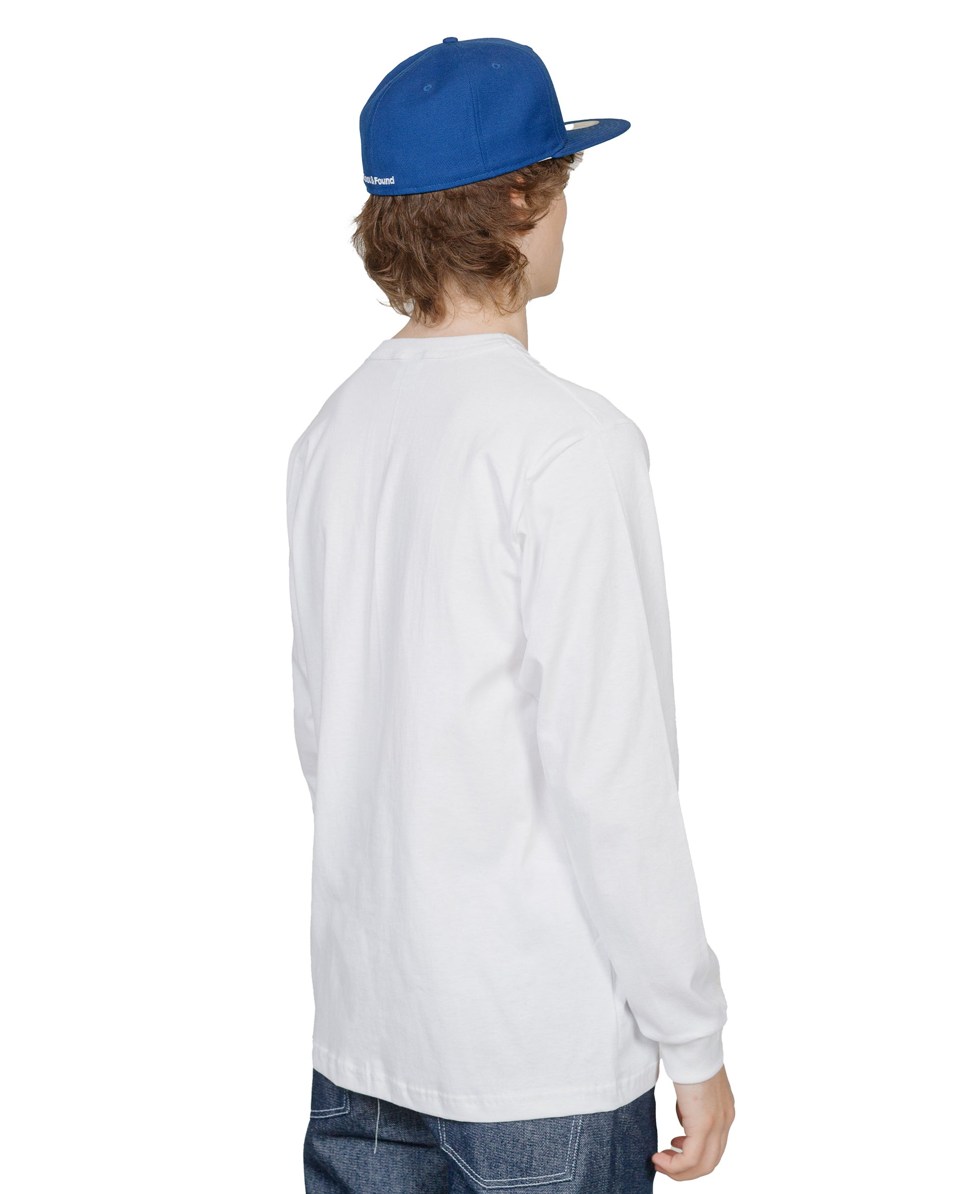 Randy's Garments Long-Sleeve Pocket Tee White model back