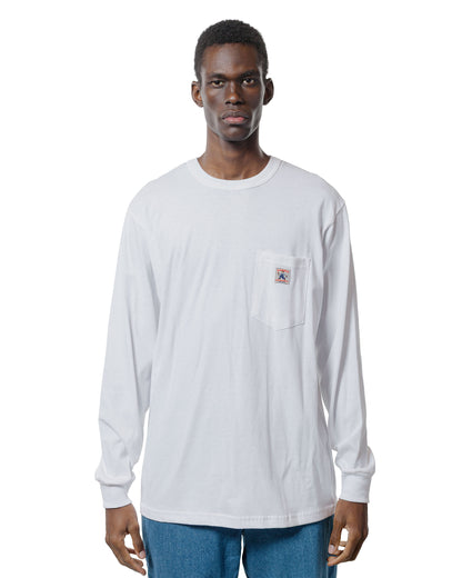 Randy's Garments Long-Sleeve Pocket Tee White