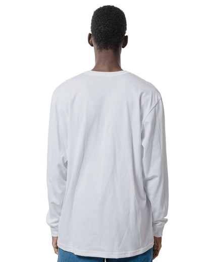 Randy's Garments Long-Sleeve Pocket Tee White