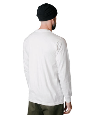 Randy's Garments Long-Sleeve Pocket Tee White model back